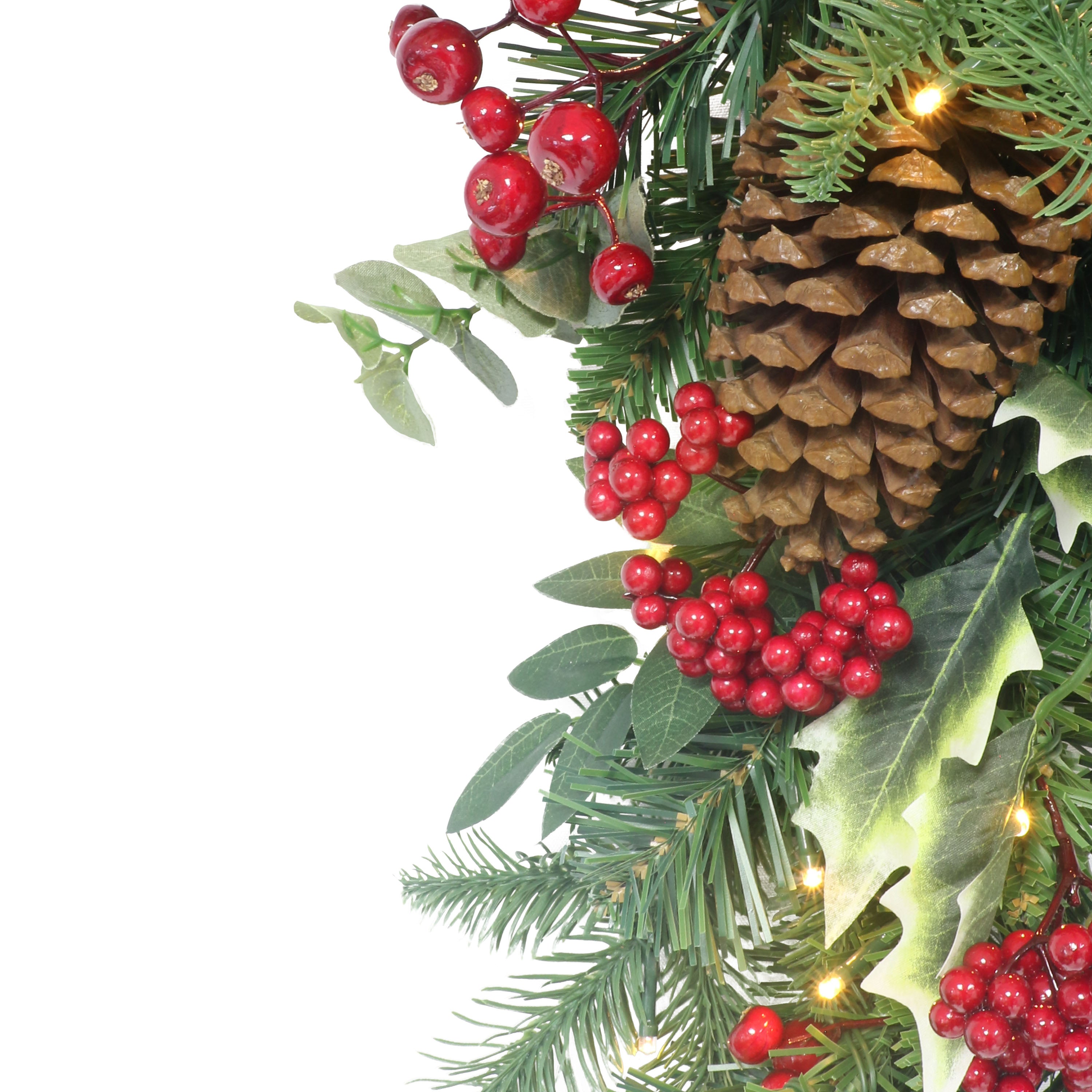 6' x 10" Battery-Operated Pre-Lit Decorated Garland